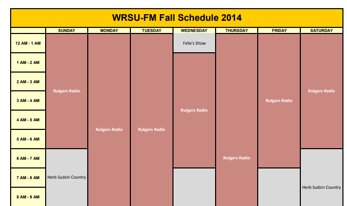 2014 - Final Schedule